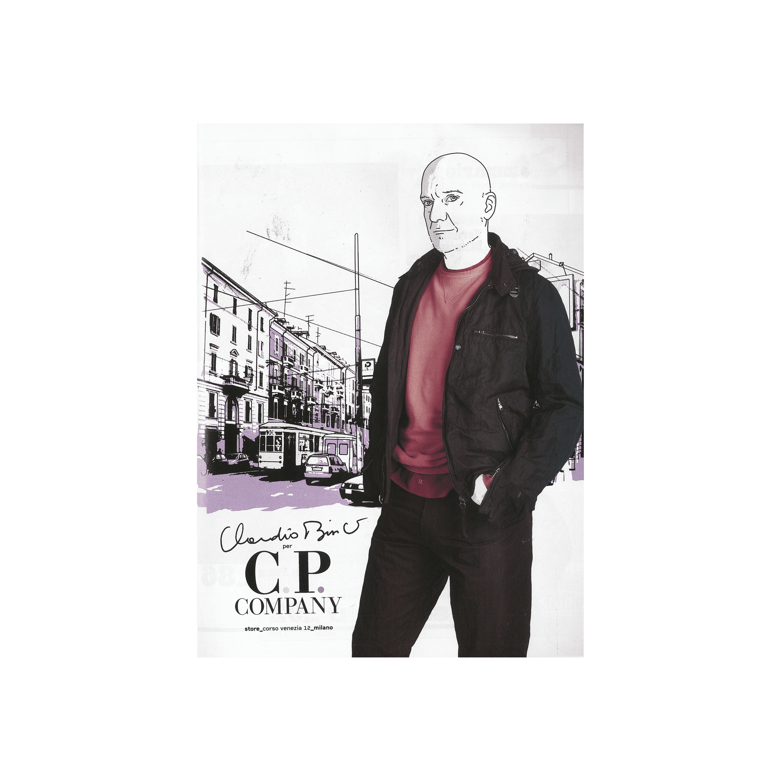 MAGAZINE CP Company SS005 ADV Campaign featuring Italian comic actor Claudio Bisio