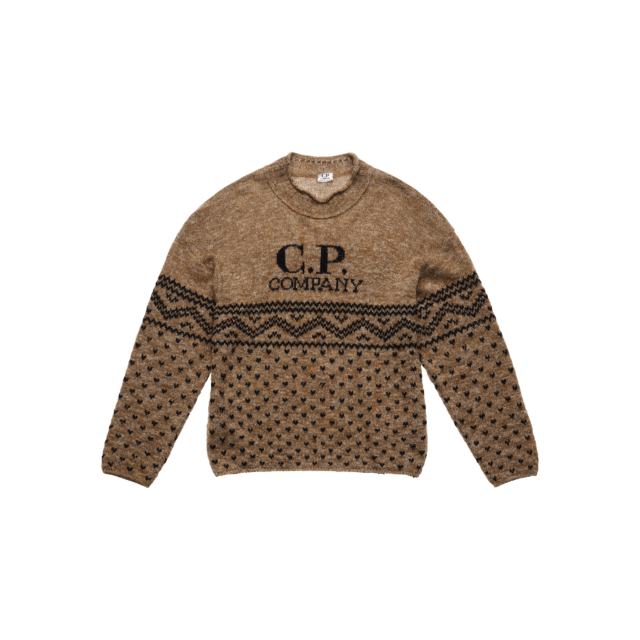 C.P. Company Logo Wool Jacquard Sweater